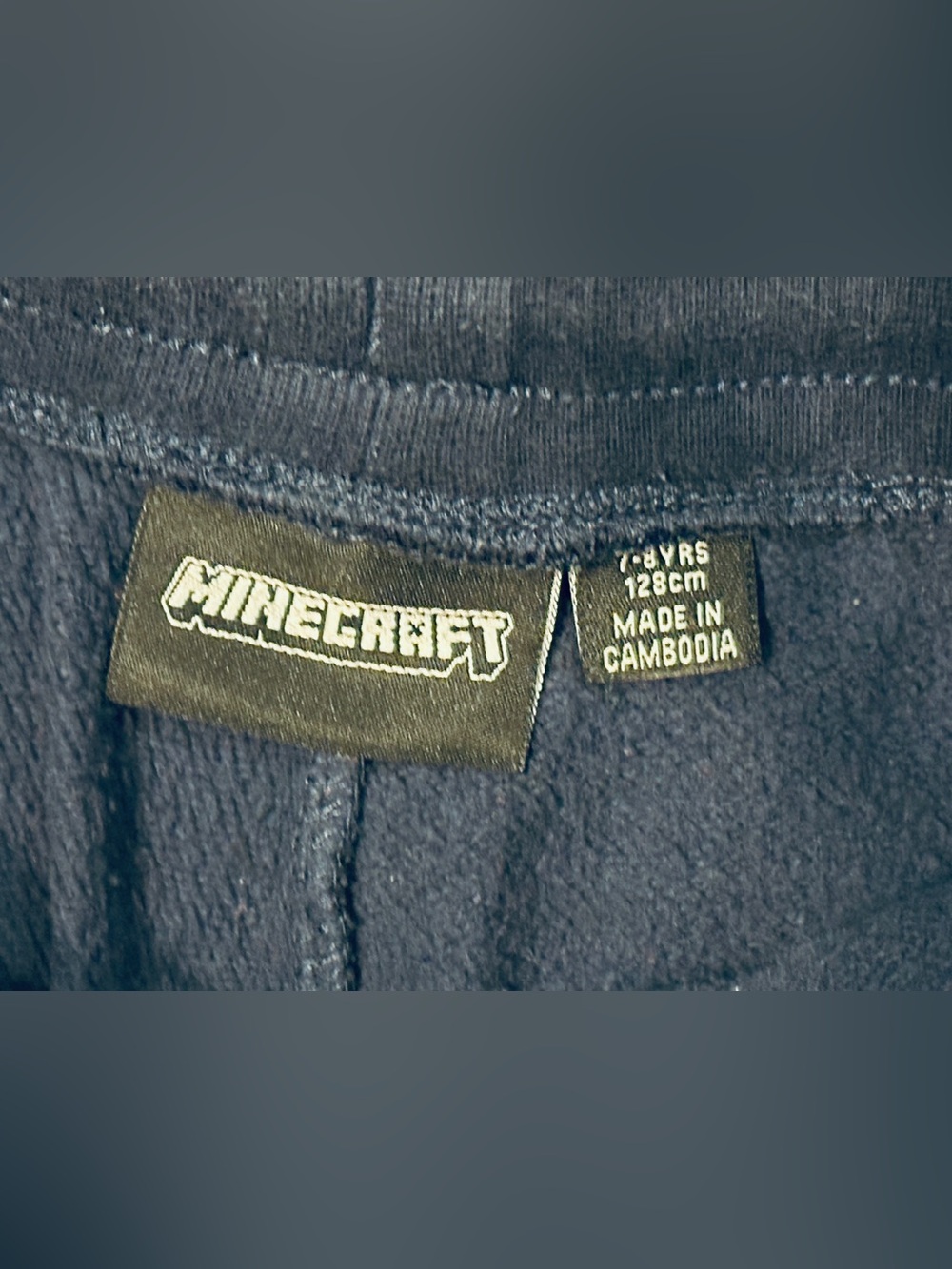 Minecraft blue sweatpants with green creeper graphic for boys in Size 7-8. - Picture 6 of 6